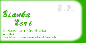 bianka meri business card